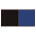 United Visual Products Enclosed Corkboard, 3 Door, 96"x48", 4" Fra UV3413-BLACK-DBURGU